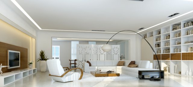 the luxurious modern living room is 1861 3D Model .c4d .max .obj .3ds .fbx .stl .blend 