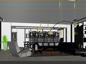 the luxurious modern living room is 1861 3D Model