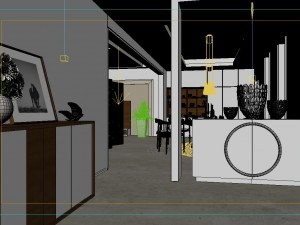 the luxurious modern living room is 1861 3D Model