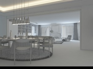 the luxurious modern living room 1862 3Dモデル