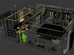 the luxurious modern living room 1862 3Dモデル