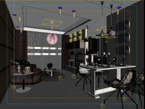 the luxurious modern living room is 1863 Modelo 3D