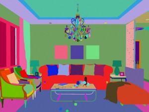 deluxe modern living room 1864 Modelo 3D