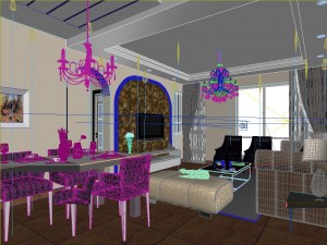 deluxe modern living room 1864 Modelo 3D