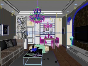 deluxe modern living room 1864 Modelo 3D