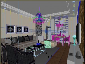 deluxe modern living room 1864 Modelo 3D