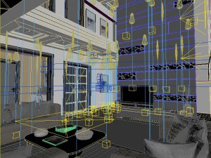 deluxe modern living room 1866 3D 모델
