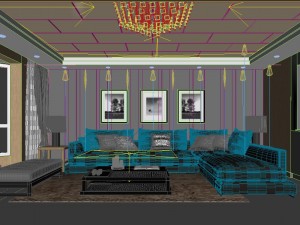 the luxurious modern living room is 1867 3D Модель