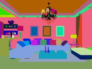 luxurious modern living room 1868 Model 3D