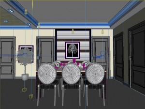 luxurious modern living room 1868 Model 3D