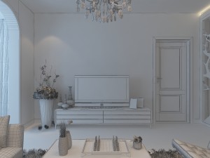 the luxurious modern living room is 1869 Modelo 3D