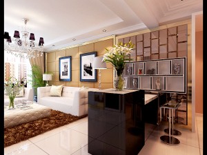 deluxe modern living room 1871 3D Модель