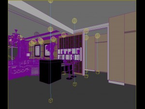 deluxe modern living room 1871 Model 3D