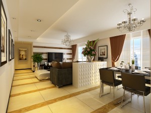 deluxe modern living room 1872 3D Модель