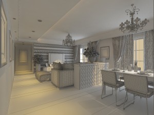 deluxe modern living room 1872 Modello 3D