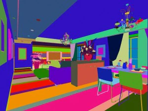 deluxe modern living room 1872 3D Model