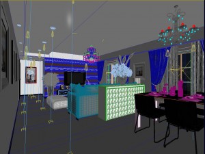 deluxe modern living room 1872 Modello 3D