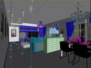 deluxe modern living room 1872 3D Model