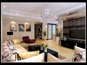 deluxe modern living room 1873 3D Model