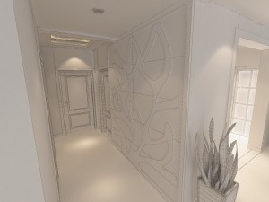 deluxe modern living room 1873 3D Model