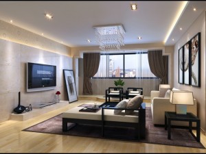 deluxe modern living room 1874 3D Модель