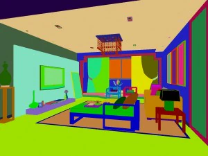 deluxe modern living room 1874 3D Model