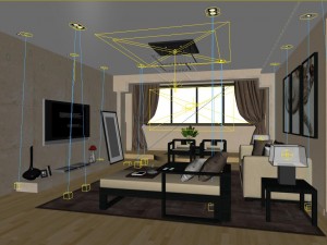 deluxe modern living room 1874 Modèle 3D