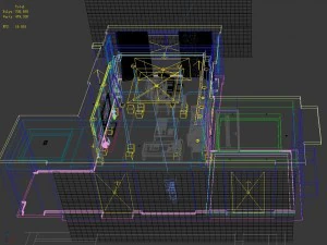deluxe modern living room 1874 3D Model