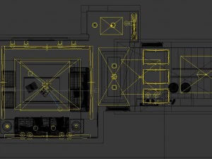 deluxe modern living room 1875 3D Model