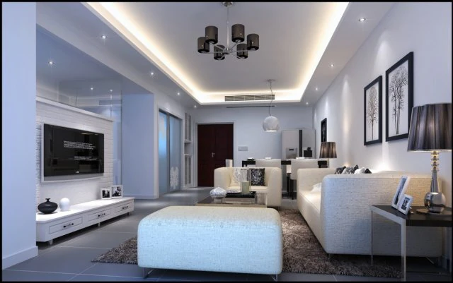 deluxe modern living room 1876 3D Model .c4d .max .obj .3ds .fbx .stl .blend 