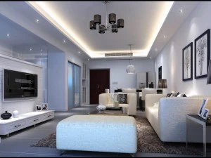 デラックスモダンリビングルーム 1876 3Dモデル