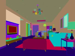 deluxe modern living room 1876 3D Model
