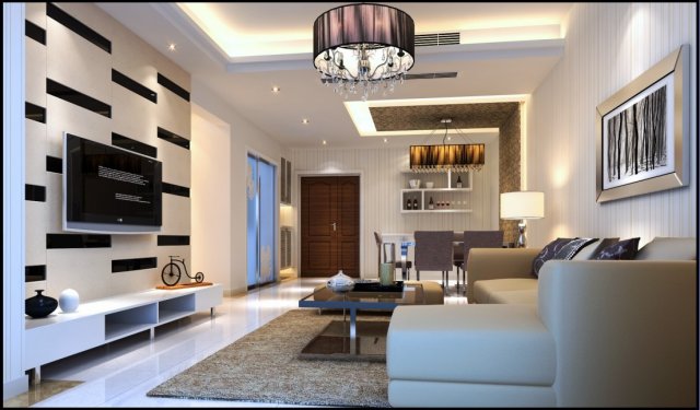 deluxe modern living room 1877 3D 모델 .c4d .max .obj .3ds .fbx .stl .blend 