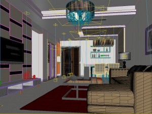 deluxe modern living room 1877 3D 모델
