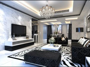 deluxe modern living room 1878 3D Model