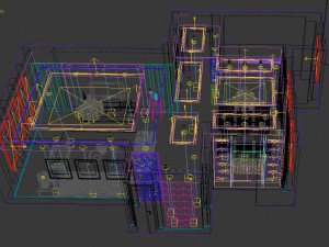 deluxe modern living room 1878 3D 모델