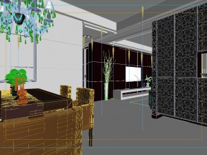 deluxe modern living room 1879 3Dモデル