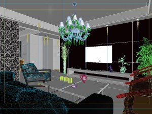 deluxe modern living room 1879 3Dモデル
