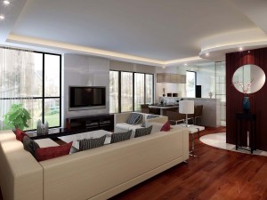 deluxe modern living room 1880 3D Model