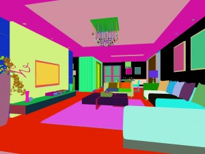 deluxe modern living room 1881 3D Model