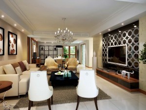 the luxurious modern living room is 1882 3D Model