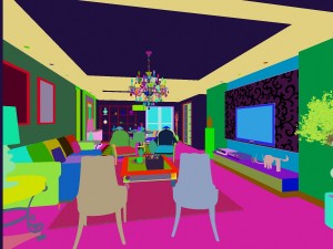 the luxurious modern living room is 1882 Modello 3D