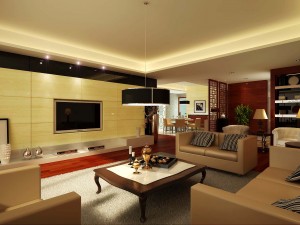 deluxe modern living room 1883 3D Model