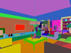 deluxe modern living room 1883 3D Model