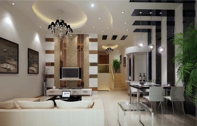 deluxe modern living room 1884 3D Model .c4d .max .obj .3ds .fbx .stl .blend
