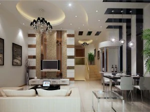 deluxe modern living room 1884 3D Model