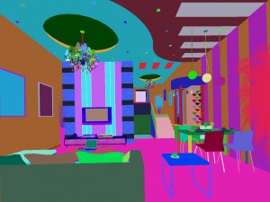 deluxe modern living room 1884 3D Model