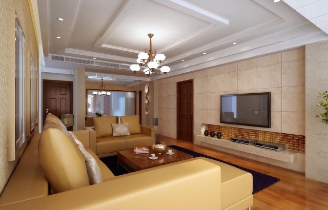 deluxe modern living room 1885 3D-Modell .c4d .max .obj .3ds .fbx .stl .blend 