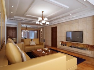 deluxe modern living room 1885 3D Model