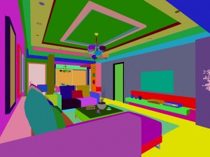 deluxe modern living room 1885 3D-Modell